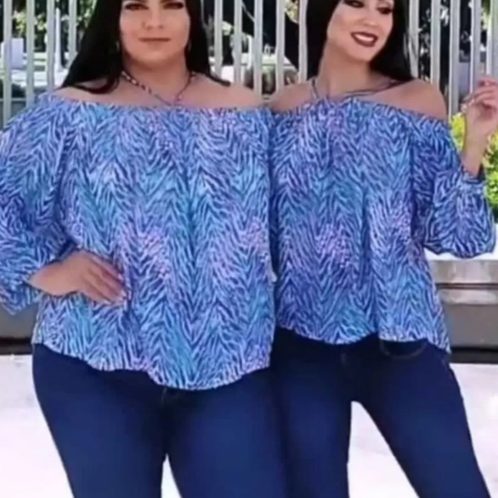 New Outsholder Blue Blouse